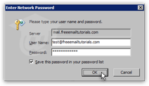 Outgoing authentication in Outlook 2003