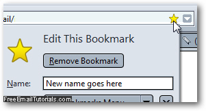 Change the name of the current Firefox bookmark