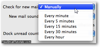 Change how often Mac Mail checks for new emails messages