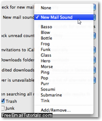 Change new email sound for Apple Mail in Mac OS X