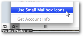 Change the size of icons in Mac Mail side pane