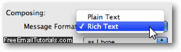 Switch to plain text email messages in Apple Mail for Mac OS X