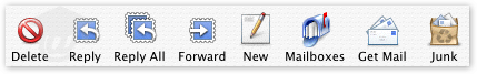 Apple Mail's main toolbar