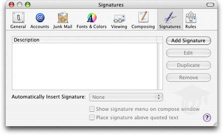 Email Signatures in Apple Mail
