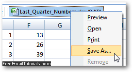 Save a copy of an Excel file email attachment from Outlook 2007