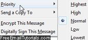Set email priority settings in Mozilla Thunderbird
