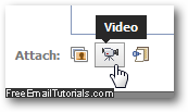Attach a video to a Facebook email message
