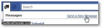 Click to create a new message from Facebook