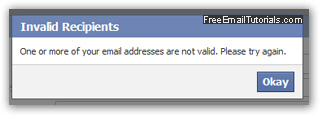 Invalid recipients for Facebook email messages