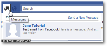 Manually check for new email messages in your Facebook account