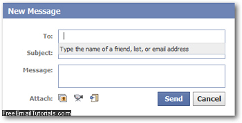 New email message popup in Facebook