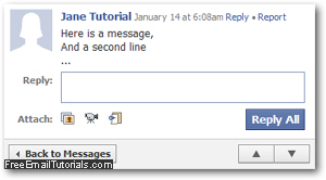 Open the email message you want to forward from Facebook