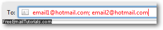 Compose and send email messages to multiple email addresses