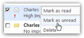 Manually mark an email as Unread