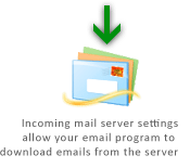 Incoming mail server settings