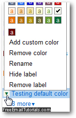 Click to change label color in Gmail