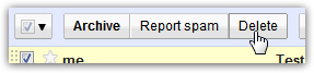 Click on the Delete button to move selected emails to the Gmail Trash