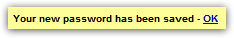 Confirmation that you changed your Gmail password