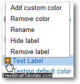 Create a custom label color in Gmail