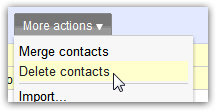 Delete one or more contacts from your Gmail address book