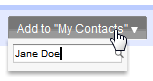 Enter a new contact's information in Gmail
