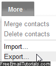 Export selected contacts or your entire address book
