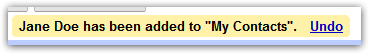 Gmail adding a new person to your contact list