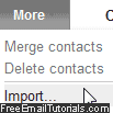Import contacts in Gmail