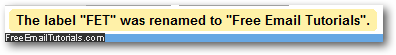 Label successfully renamed in Gmail