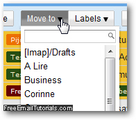 Move messages to a Gmail label acting as email folder