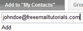 Quickly add an email address to your address book