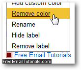 Remove label color in Gmail