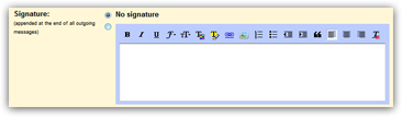 Signature editor in your Gmail account