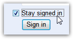 "Stay signed in" option in the Gmail sign in form