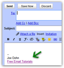Testing a new email signature in your Gmail account