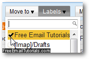 Uncheck the email labels you want to remove in Gmail