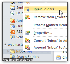 Access IMAP folder properties in Outlook