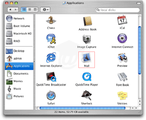 Apple Mail in Mac Applications Folder