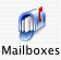 Apple Mail's main toolbar: Mailboxes button