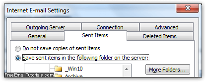 Automatically save a copy of sent messages