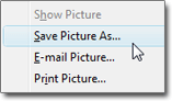 Right-click to save a picture or photo