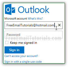 To login account in hotmail 