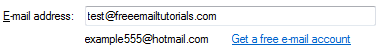 Enter your account's email address