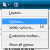 Open Windows Live Mail's Options dialog