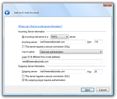 change email server settings windows 7 change email server settings windows 7