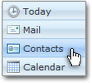 Opening Hotmail's Contacts pane