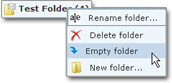 Empty a Hotmail folder