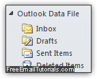 Local POP email folder in Microsoft Outlook