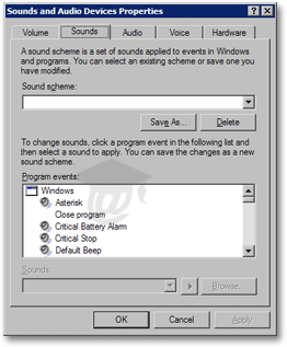 Configuring the new email sounds in Windows XP