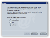 Import settings in Mozilla Mail